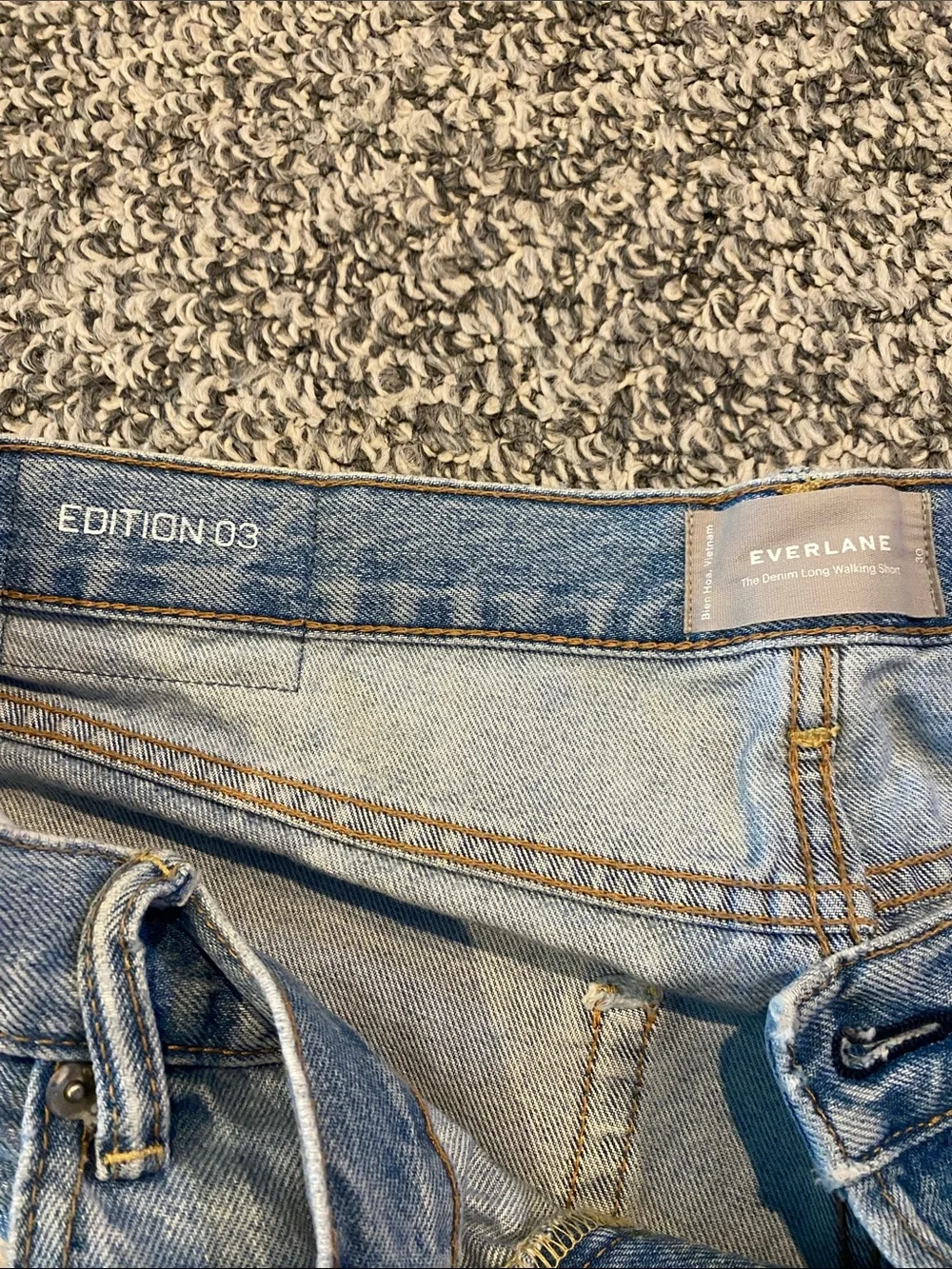 Everlane Distressed Denim Shorts